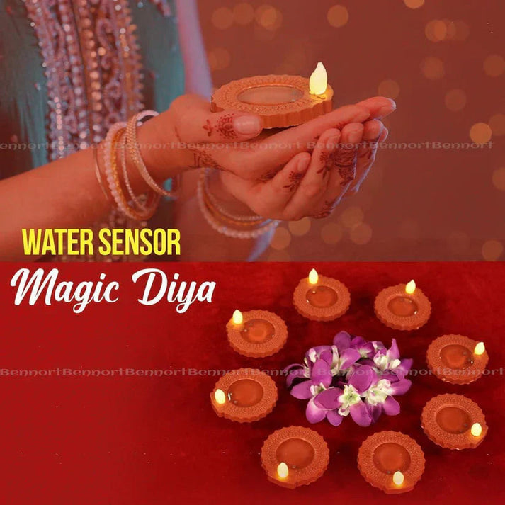 Experience the Glow: LED Water Sensor Diya for Festive Charm!